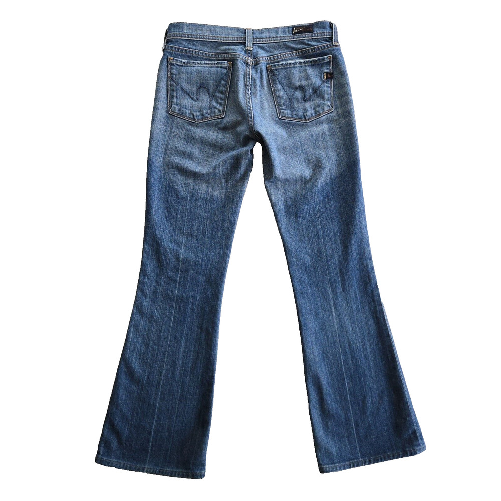 Citizens Of Humanity Jeans Womens 27 Low Rise Flare Distressed Denim Grunge Y2K - Picture 10 of 14